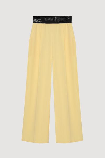 Quzu Women's Elastic Waist Detailed Palazzo Trousers