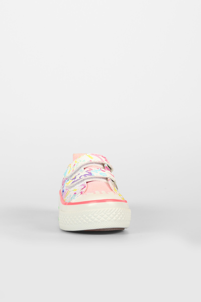Vicco Done Patterned Baby Girl White/Pink Sneaker