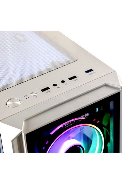 Pro GaminG Carcasa PRO GAMING BASTION ARGB, Mid Tower (Alb)