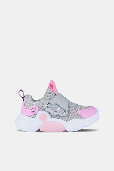 Vicco Gum Lighted Baby Girl Grey/Pink Sneakers