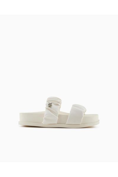 Armani Exchange Unisex Metallic Ax Logo High and Comfortable Slippers Xdp062