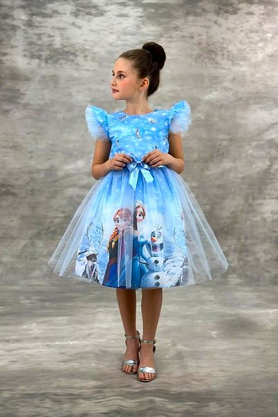 DeKuBaby Super Concept Rochie de Seara pentru Fete cu Volană din Tulle Costum de petrecere-ziua de nastere