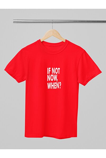 Butik النساء/الرجال 100% قطن إذا لم يكن الآن، متى؟ تي شيرت بأكمام قصيرة ورقبة...