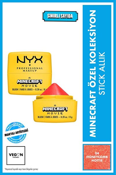 NYX Professional Makeup Minecraft Özel Koleksiyon Stick Allık - 04 Honeycomb ...