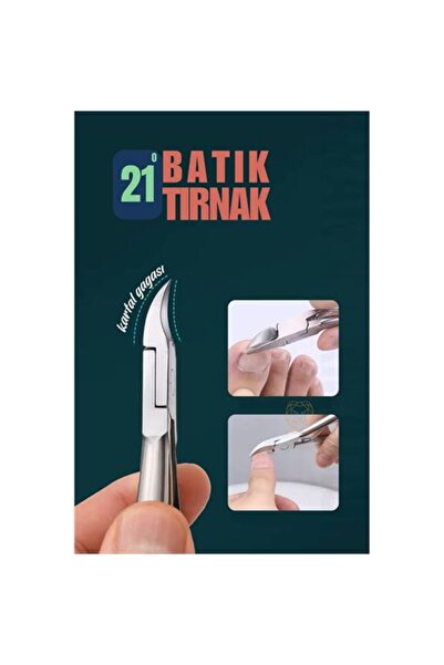 ModaCar Tırnak Batık Makası Pedikür Makası Paslanmaz Çelik Profesyonel