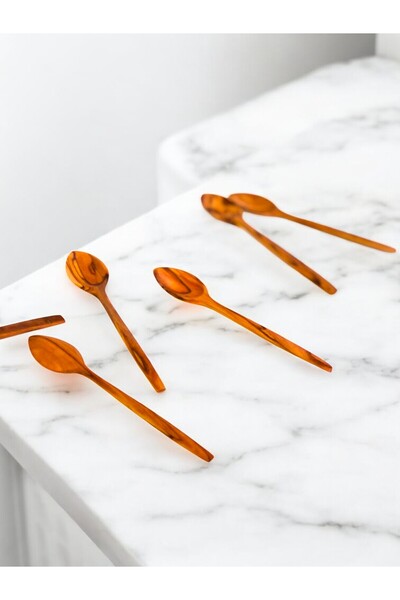 KILIÇAHŞAPCNC 6Pcs Teaspoon - Wooden Teaspoon - Teaspoon - Wooden Spoon
