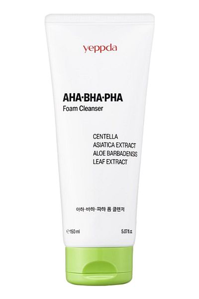 YEPPDA Facial Cleansing Foam for Light Acidic Acne Skin Yeppda AHA BHA PHA Foam Cleanser 150 ml