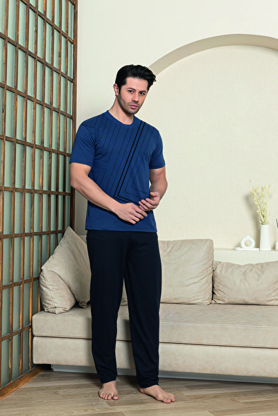 Ayans Pijama Чоловічий піжамний комплект з однотонного трикотажу (літо)