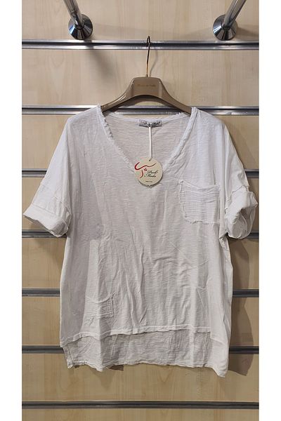 Park Moda ΜΠΛΟΥΖΑ ΒΑΜΒΑΚΙ ΜΕ ΜΟΝΗ ΤΣΕΠΗ ΜΕ ΛΕΠΤΟΜΕΡΗ ΚΡΟΣΙΑ