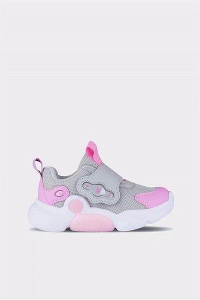 Vicco Gum Lighted Baby Girl Grey/Pink Sneakers