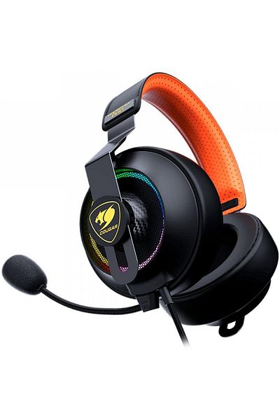 Cougar Cougar Phontum Pro Prix Gaming Headset, RGB Lighting, Microphone, USB (Black/Orange)