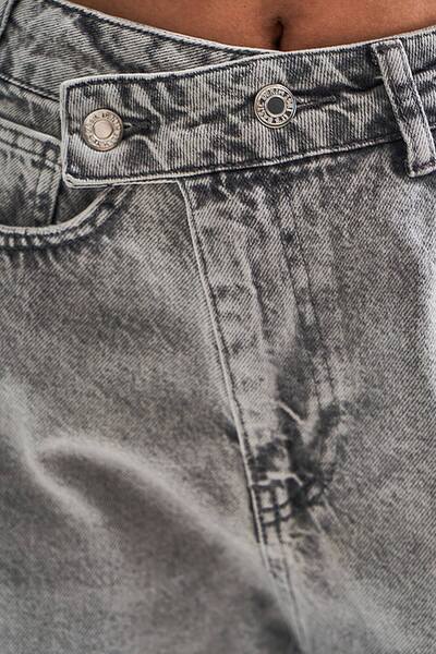 its basic Γκρι Χρώμα 4S5-12 Mega Baggy Fit Loose Cut τζιν τζιν Γυναικεία