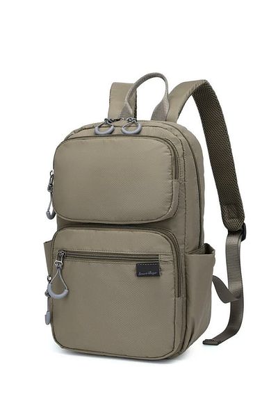 SMART BAGS Γυναικείο σακίδιο πλάτης Sima Brown Πολλαπλών θέσεων Αδιάβροχο ύφασμα Ελαφρύ μοντέλο για σχολικά ταξίδια