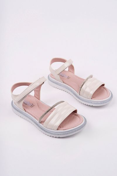 McDark Girl's Orthopedic Velvet Beige Sandals