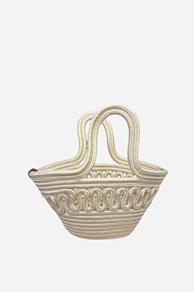 MaVaux Mara Çocuk Hasır Görünümlü Desenli Plaj Çantası