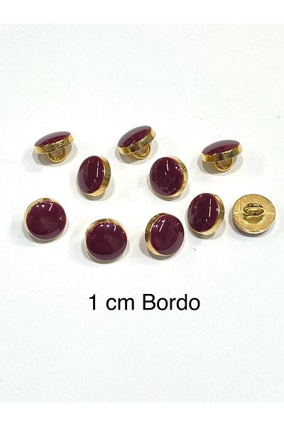 karantuhafiye Blouse Button/ Metal Blouse Shirt Button/ 1 cm /02729/ Burgundy