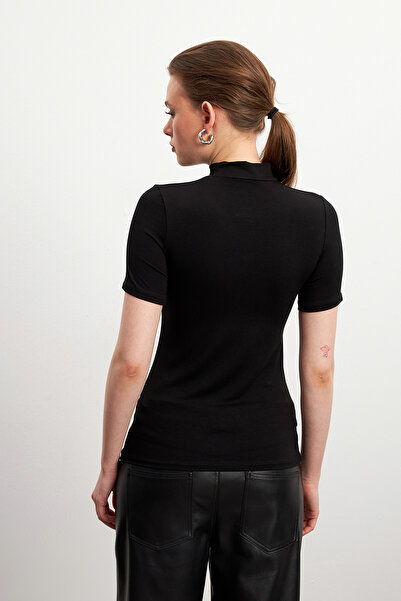 Bipantolon Women's 3 Pack Black Anthracite White Short Sleeve Blouse