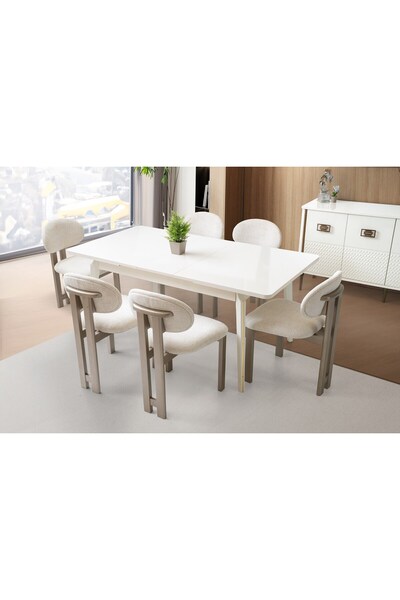 AYDINEV DELÜX YEMEK MASASI 6 SANDALYE