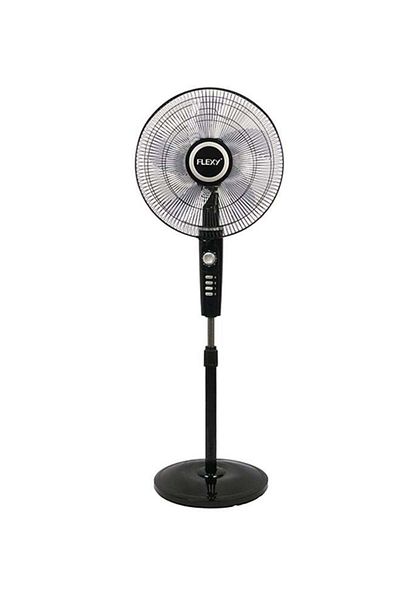 Flexi Adjustable Stand Fan with 3 Speeds and 5 Blades 16 Inch 60.0 W Black