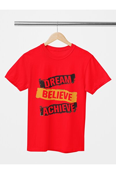 Butik ΓΥΝΑΙΚΕΙΟ/ΑΝΔΡΙΚΟ 100% ΒΑΜΒΑΚΙ DREAM BELIEVE ACHIEVE TRANSFER ΤΥΠΟΥΜΕΝΟ...
