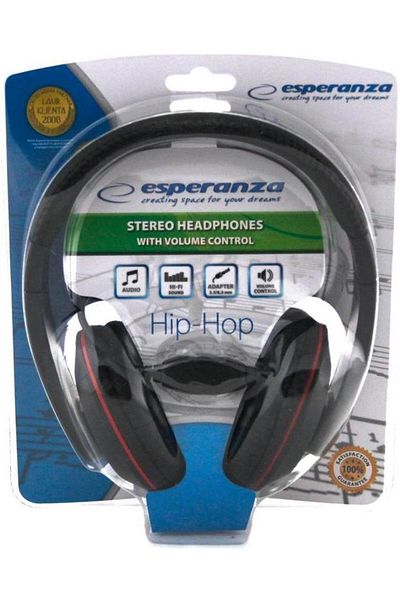ESPERANZA Esperanza EH121 Stereo Headphones (Black/Red)