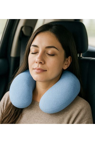Pababo Plush U Type Neck Pillow Soft and Ergonomic Travel Comfort