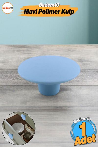 Badem10 Buton de mâner din plută lată albastru boem 1 buc. Mobilier dulap sertar mâner dulap bucătărie mâner din plastic
