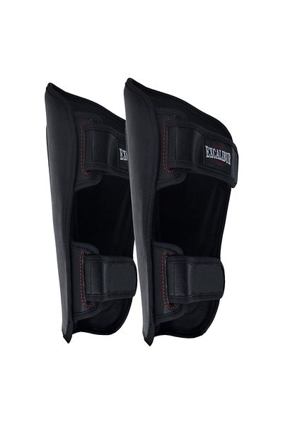 Excalibur Kick Boxing and Muay Thai Calf Protector Red Black Size L