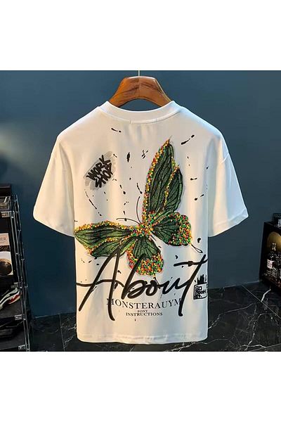 Tarz Cool Μπλουζάκι Unisex με στάμπα με λαιμόκοψη με λαιμόκοψη