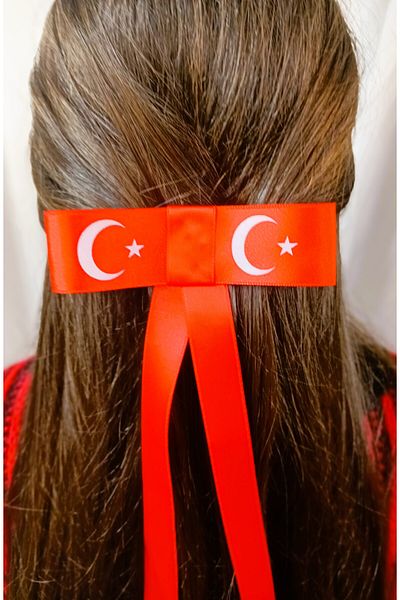 Lissa Aksesuar 23 April Children's Day Single Flag Long Tail Buckle
