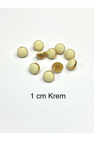karantuhafiye Blouse Button/ Metal Blouse Shirt Button/ 1 cm /02729/ Cream