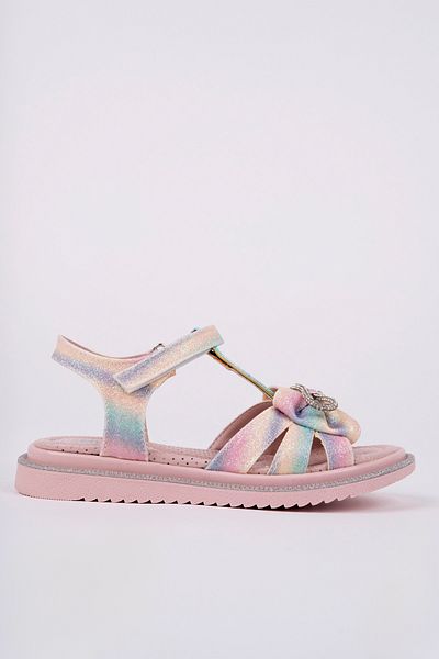 McDark Girl's Orthopedic Rainbow Bow Sandals