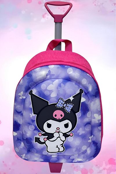 Uniquetrenders Geantă de școală Sanrio Kromi 3D Home Aksaxes Steel and Wheels pentru 2-6 ani