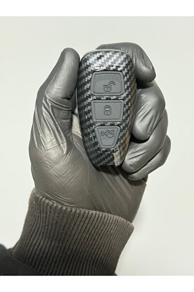 LUXE AKSESUAR Θήκη από ανθρακονήματα με 3 κουμπιά για Ford Fiesta- Focus- Kug...