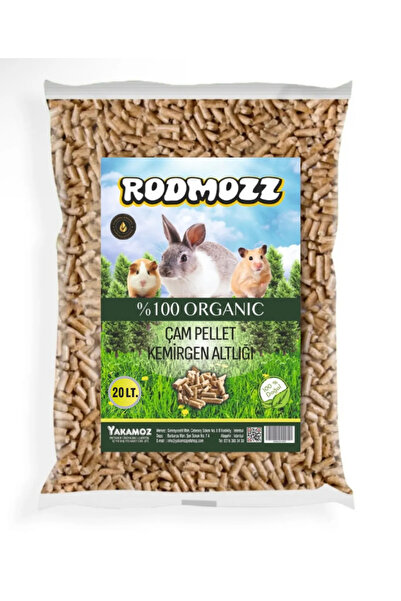 RodMozz Doğal Organik Kemirgen Altlığı Talaş Çam Peleti 20 LT