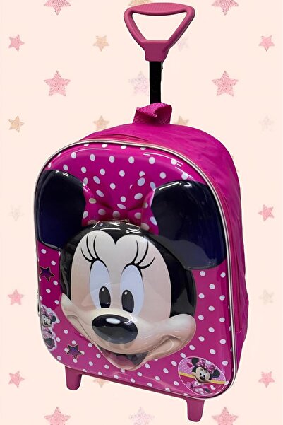 Hızırım Minnie Mouse Kız 2-6 Yaş Kreş Anaokulu Günlük Kullanım Çekçekli Çocuk Sırt Çantası Ve Okul Çantası