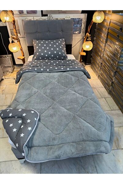 GALAWARRA طقم لحاف فردي من القطن على الوجهين من ويلسوفت + كيس وسادة