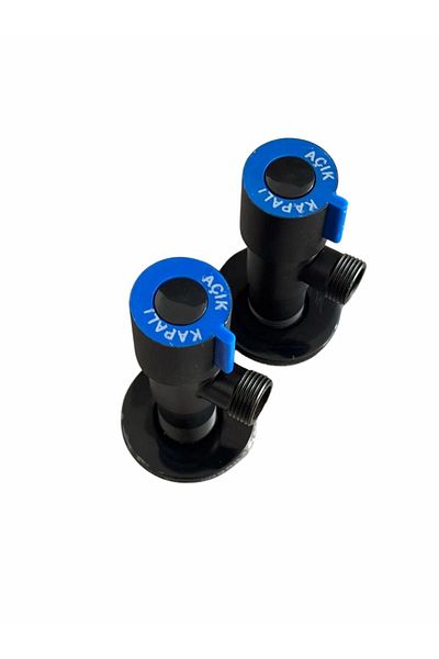 RUDİ ARMATÜR 2 Black-Blue Color Bidet and Intermediate Faucet