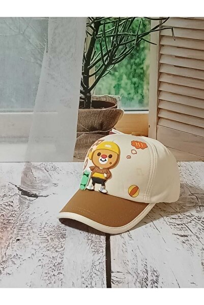 Aydmr Aksesuar Çocuk Slikon Kaykay Yapan Ayıcık Figürlü Şapka