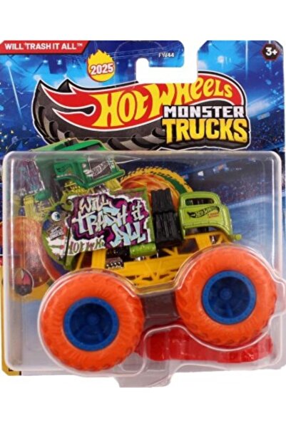 HOT WHEELS Monster Trucks Arabalar 1:64 WILL TRASH IT ALL-JCF04