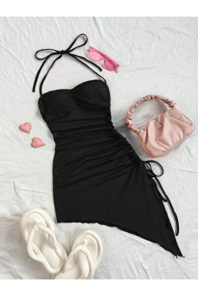 WAY OF LOVE BOYUNDAN BAĞLAMALI PLAJ ELBİSESİ