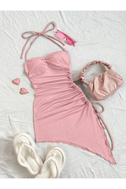WAY OF LOVE BOYUNDAN BAĞLAMALI PLAJ ELBİSESİ