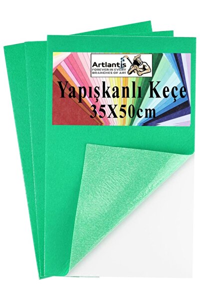 Artlantis Light Green Adhesive Felt 50X70 cm 3 Pieces 2.0 mm Self-Adhesive Co...