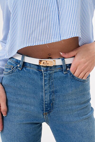 MODAM HİFA Alb Mărime reglabilă Femei Curea Pantaloni Curea Rochie Curea Cămașă Curea Jachetă