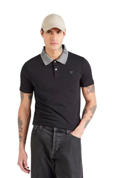 Guess Nolan Ss Polo Men's Black T-Shirt M5Gp66J1314-Jblk