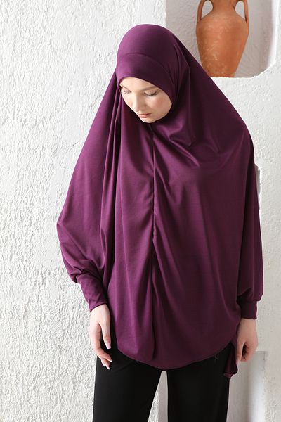Defkay Έτοιμο πρακτικό μανίκι Hijab σουφλέ κασκόλ