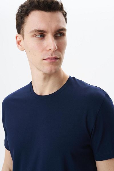 Arma Ανδρικό μπλουζάκι Navy Blue Regular Fit Basic Single Jersey Crew Neck T-shirt Y 29344453002
