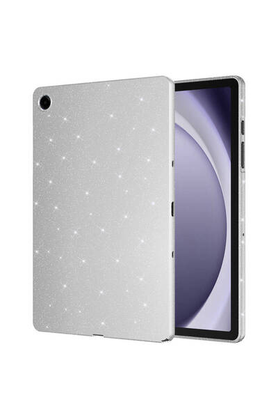VARDAR AKSESUAR Galaxy Tab S9 Glittery Glossy Look Compatible Vrdr Tablet Cotton Case-Silver