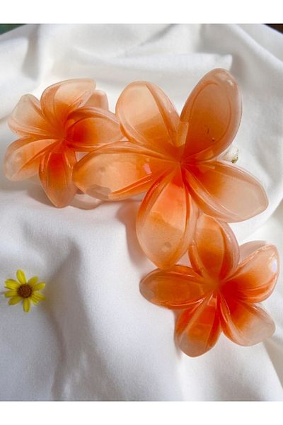 GALATA GIFT Cataramă Lotus de mărime mare - Cataramă pentru femei cu cataramă robustă și flori 11 cm