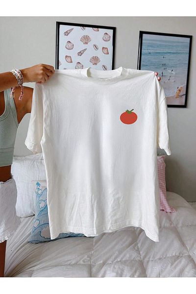 EVIus Tricou oversize Pasta Lover Club cu imprimeu cu gât crew